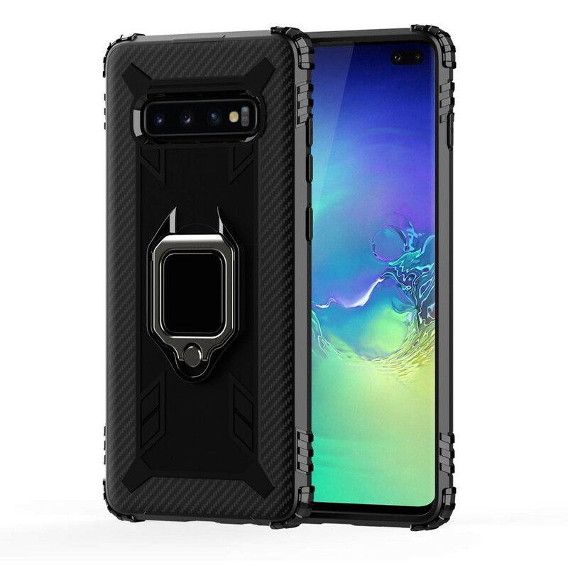 Deksel Til Samsung Galaxy S10 Plus Ring Og Karbonfiber