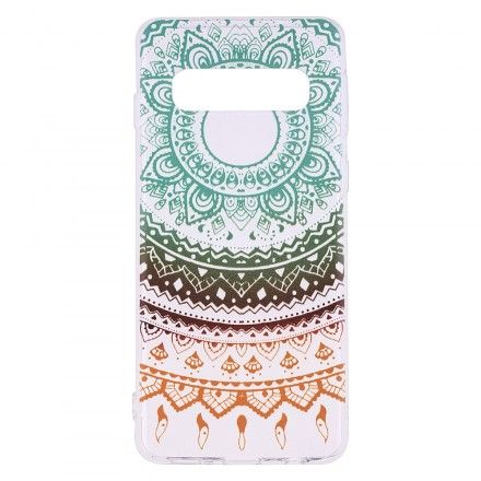 Mobildeksel Til Samsung Galaxy S10 Plus Transparent Farget Mandala