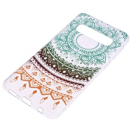 Mobildeksel Til Samsung Galaxy S10 Plus Transparent Farget Mandala