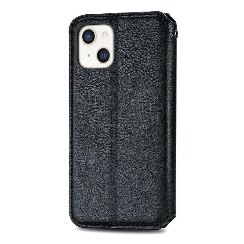 Beskyttelse Deksel Til iPhone 13 Mini Folio Deksel Diamond Texture Leather Effect