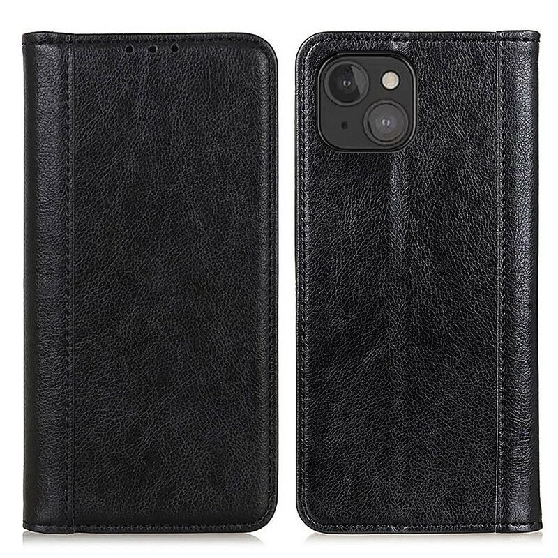 Beskyttelse Deksel Til iPhone 13 Mini Folio Deksel Elegance Split Litchi Leather