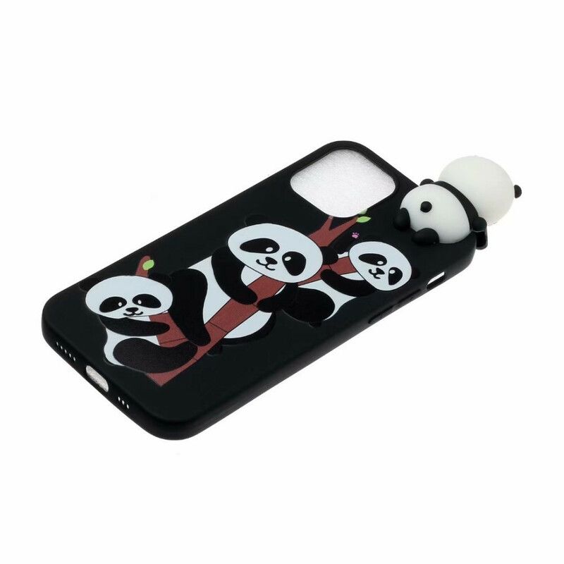 Deksel Til iPhone 13 Mini 3d-pandaer På Bambus