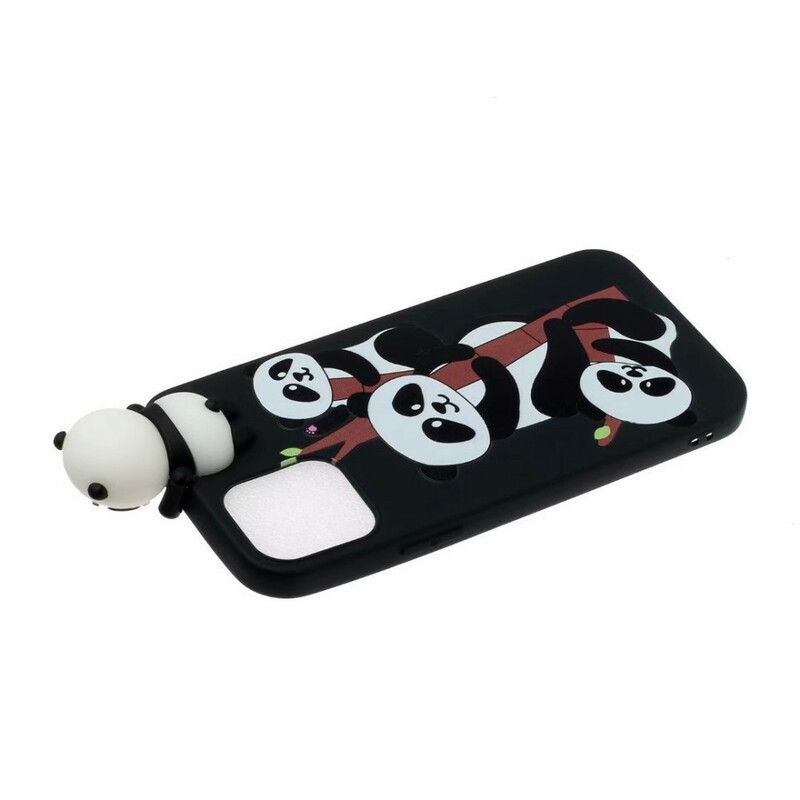 Deksel Til iPhone 13 Mini 3d-pandaer På Bambus