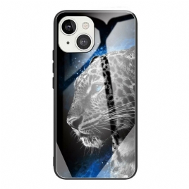 Deksel Til iPhone 13 Mini Feline Ansikt Herdet Glass