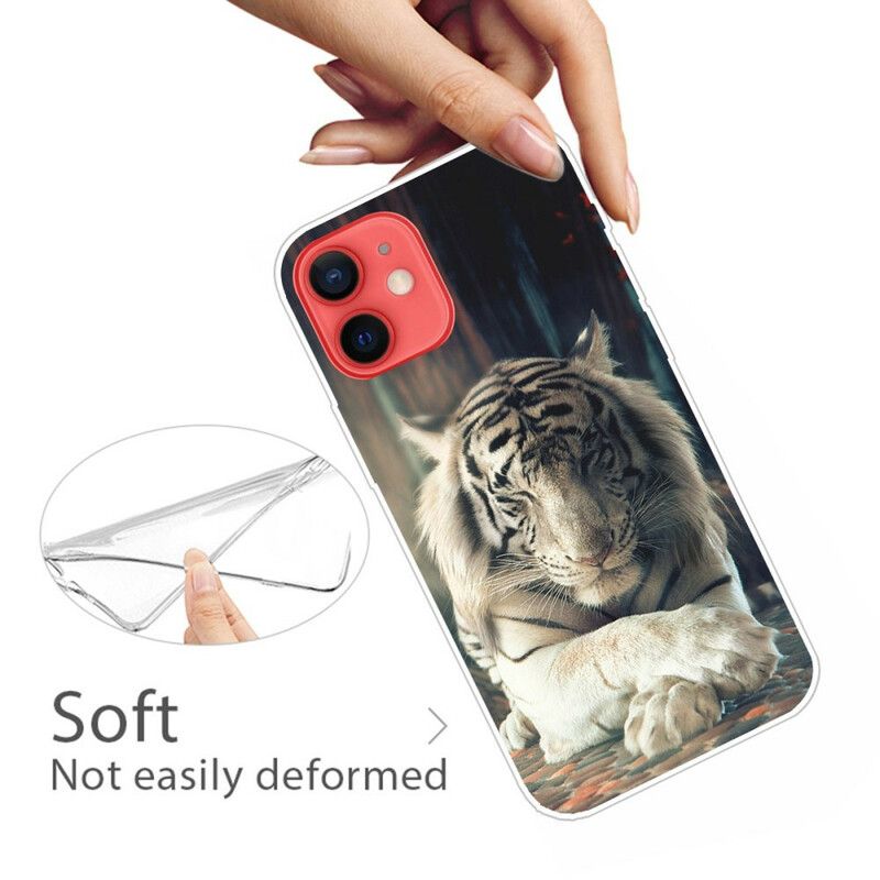 Deksel Til iPhone 13 Mini Fleksibel Tiger