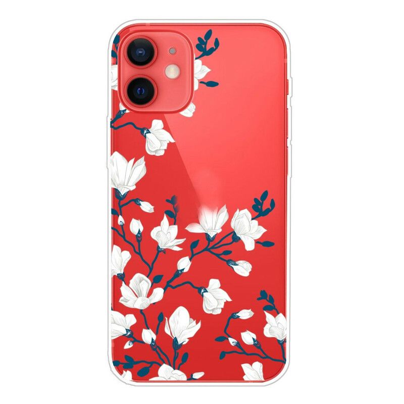 Deksel Til iPhone 13 Mini Hvite Blomster