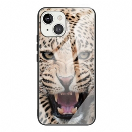 Deksel Til iPhone 13 Mini Leopard Herdet Glass