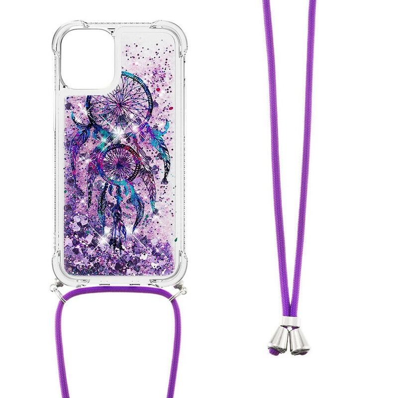 Deksel Til iPhone 13 Mini Med Snor Med Paljetter Drawstring Dreamcatcher