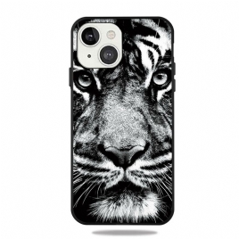 Deksel Til iPhone 13 Mini Svart Og Hvit Tiger