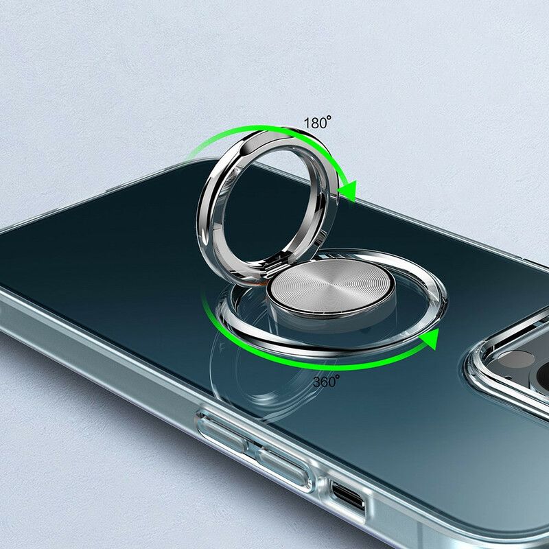 Deksel Til iPhone 13 Mini Transparent Med Ring-støtte