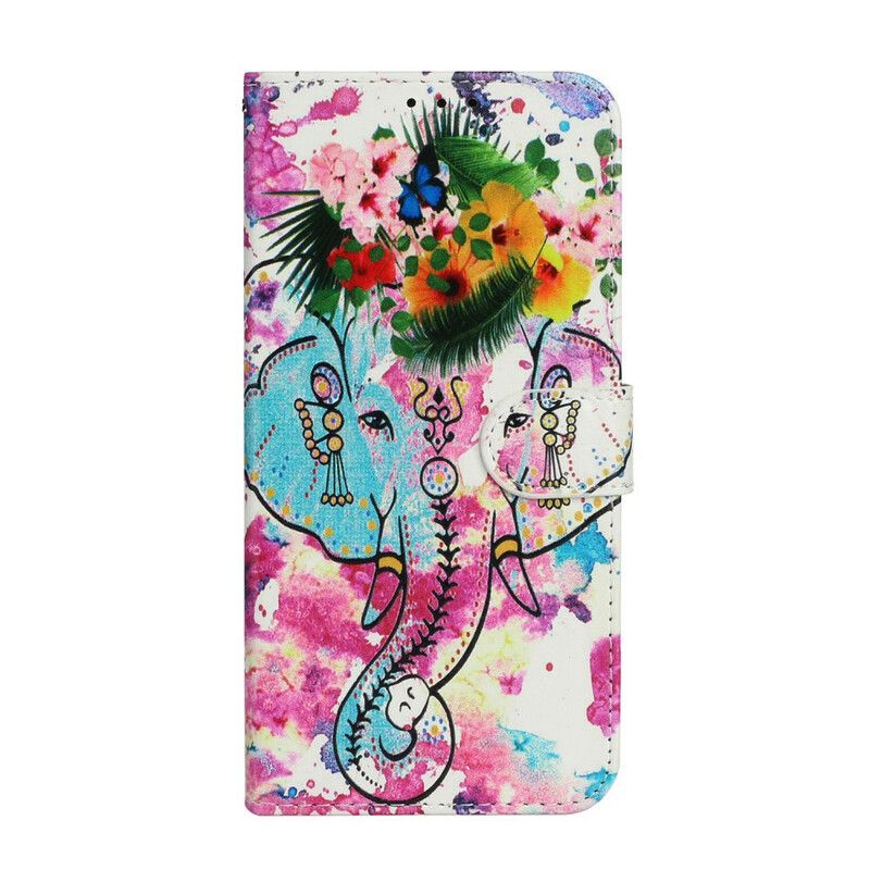 Folio Deksel Til iPhone 13 Mini Elefantmaleri