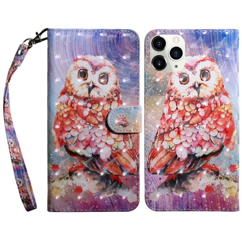 Folio Deksel Til iPhone 13 Mini Lysflekk Germain The Owl