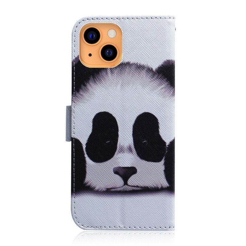 Folio Deksel Til iPhone 13 Mini Panda-ansikt