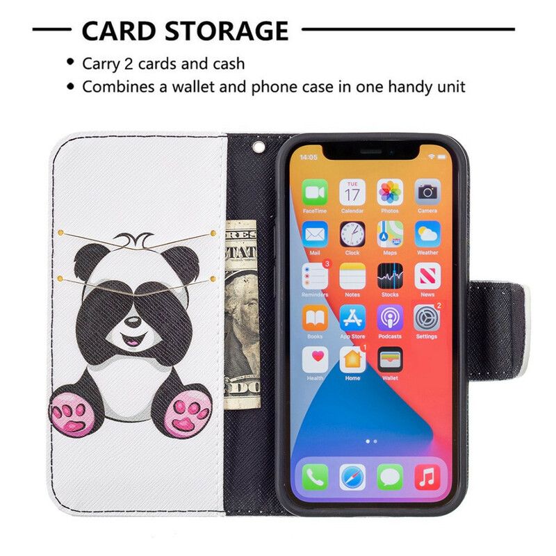 Folio Deksel Til iPhone 13 Mini Panda Moro