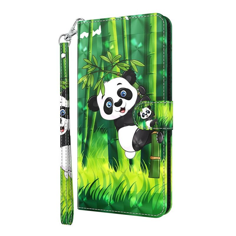 Folio Deksel Til iPhone 13 Mini Panda Og Bambus