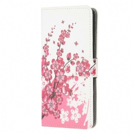 Folio Deksel Til iPhone 13 Mini Tropiske Blomster