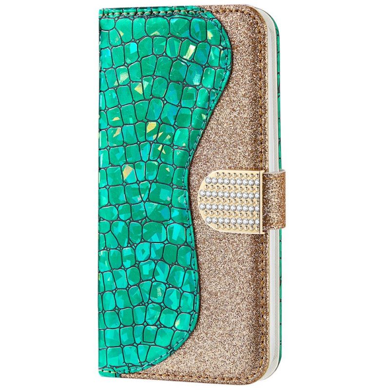 Folio Deksel Til Samsung Galaxy A33 5G Croc-diamanter