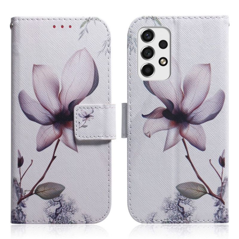 Folio Deksel Til Samsung Galaxy A33 5G Gammel Roseblomst