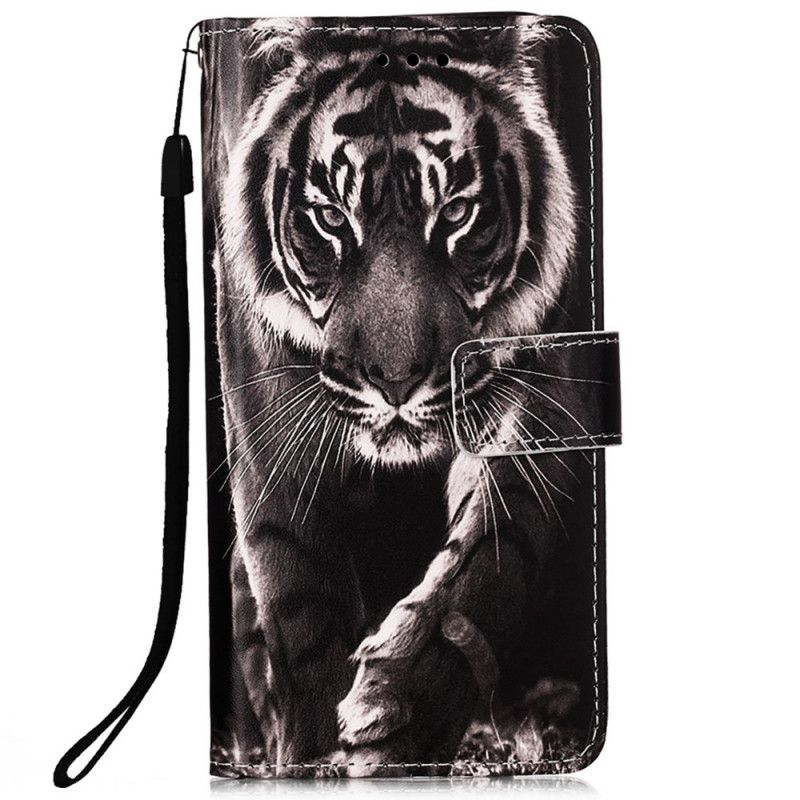 Folio Deksel Til Samsung Galaxy A33 5G Med Kjede Strapped Night Tiger