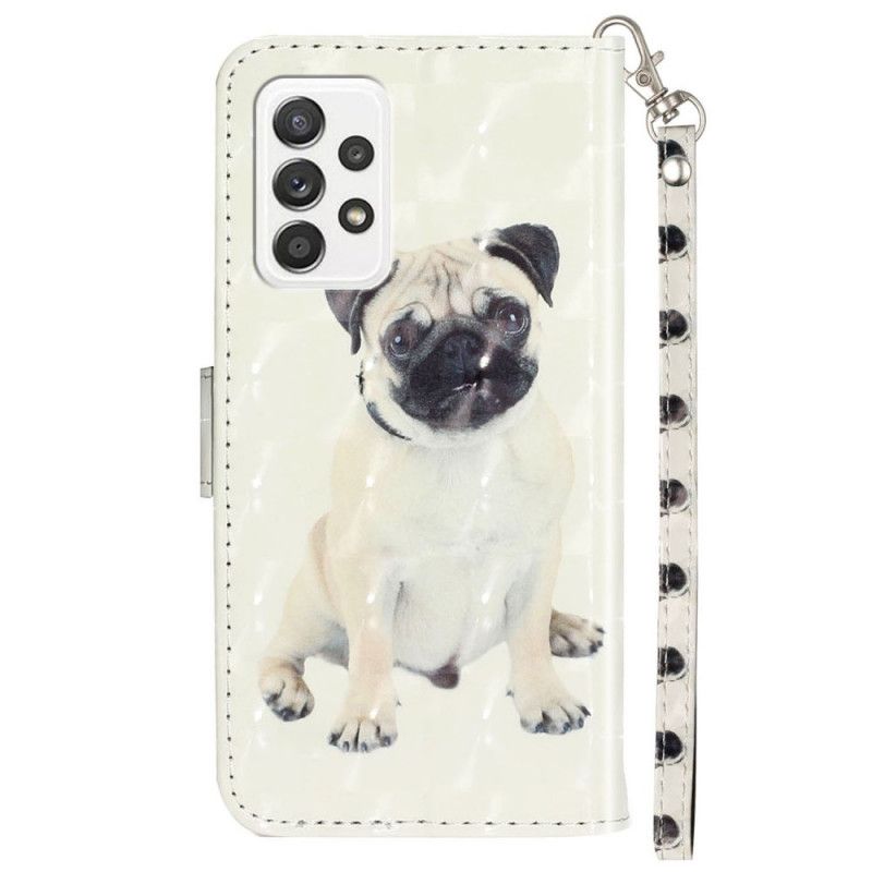 Folio Deksel Til Samsung Galaxy A33 5G Med Kjede Thong Dog