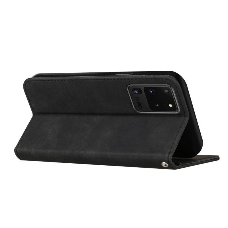 Beskyttelse Deksel Til Samsung Galaxy S20 Ultra Folio Deksel S-design Skinnstil