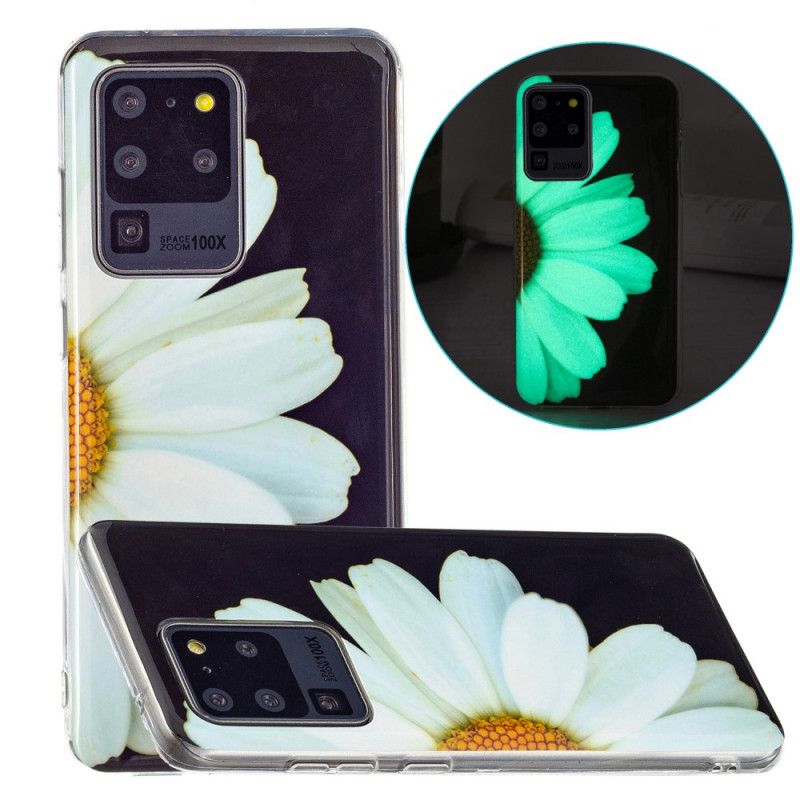 Deksel Til Samsung Galaxy S20 Ultra Fluorescerende Blomsterserie