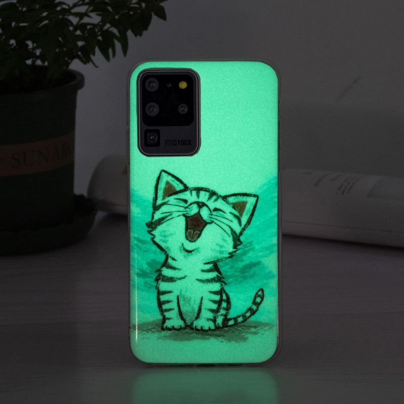 Deksel Til Samsung Galaxy S20 Ultra Fluorescerende Kat