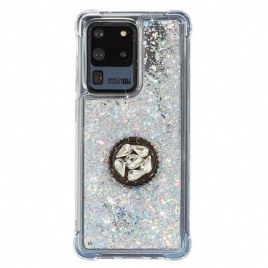 Deksel Til Samsung Galaxy S20 Ultra Glitter Ring-støtte