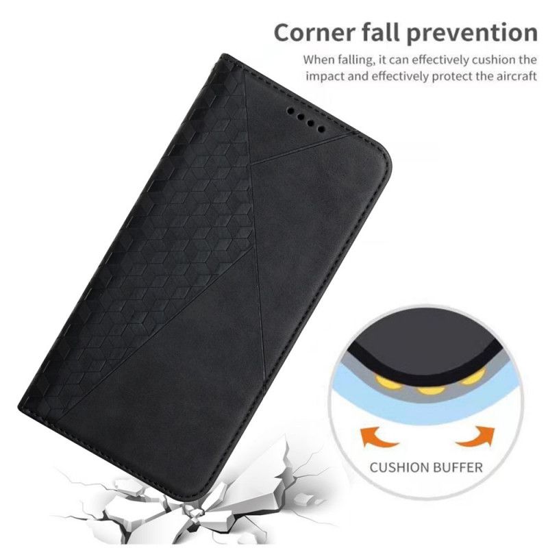 Beskyttelse Deksel Til Samsung Galaxy S22 5G Folio Deksel Diamond Texture Leather Style