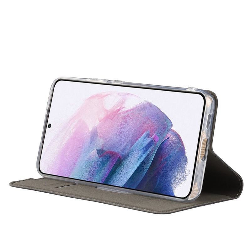 Beskyttelse Deksel Til Samsung Galaxy S22 5G Med Kjede Folio Deksel Strappy I Kunstskinn