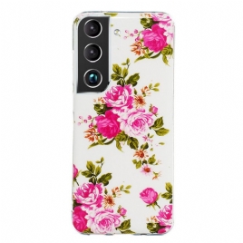 Deksel Til Samsung Galaxy S22 5G Fluorescerende Liberty-blomster