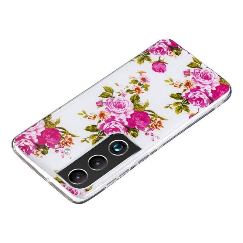 Deksel Til Samsung Galaxy S22 5G Fluorescerende Liberty-blomster