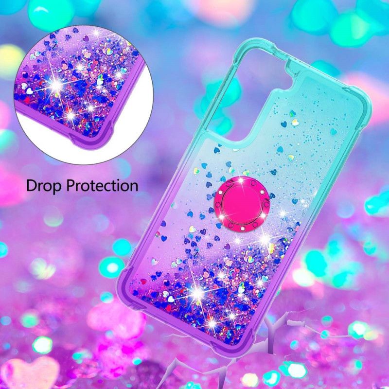 Deksel Til Samsung Galaxy S22 5G Glitter Ring-støtte