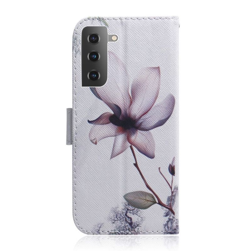 Folio Deksel Til Samsung Galaxy S22 5G Gammel Roseblomst