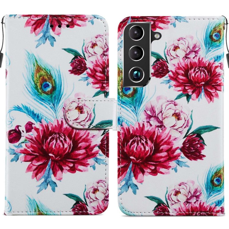 Folio Deksel Til Samsung Galaxy S22 5G Intense Blomster