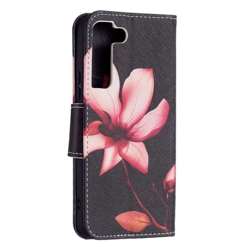 Folio Deksel Til Samsung Galaxy S22 5G Rosa Blomst