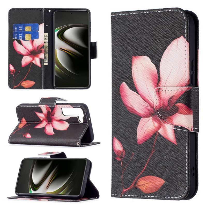 Folio Deksel Til Samsung Galaxy S22 5G Rosa Blomst