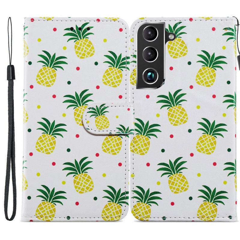 Lærdeksel Til Samsung Galaxy S22 5G Flere Ananas