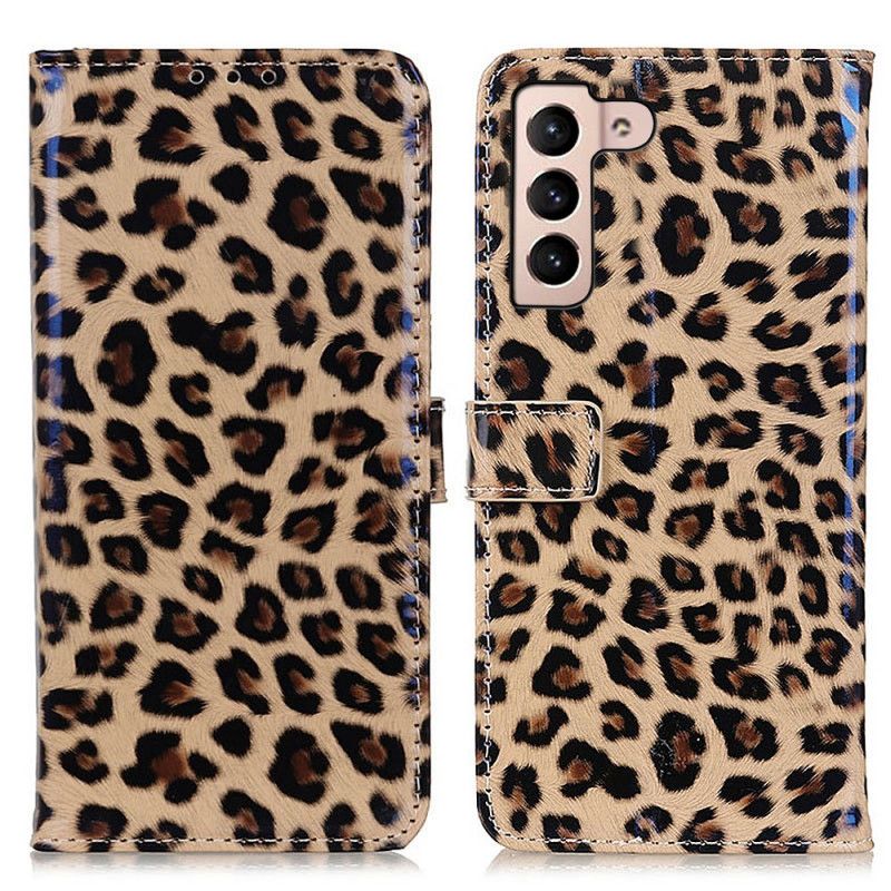 Lærdeksel Til Samsung Galaxy S22 5G Leopard