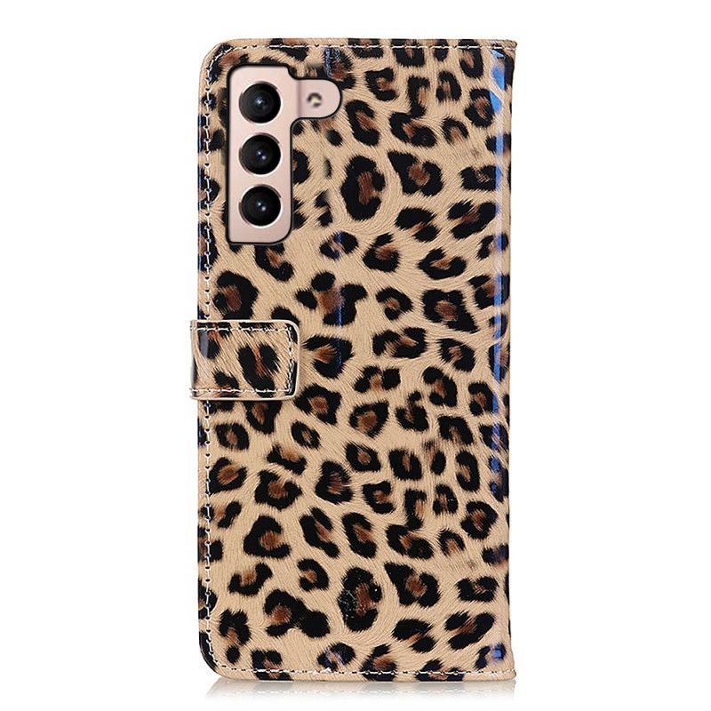 Lærdeksel Til Samsung Galaxy S22 5G Leopard