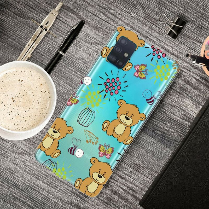 Deksel Til Samsung Galaxy A71 Teddy Bears Topp