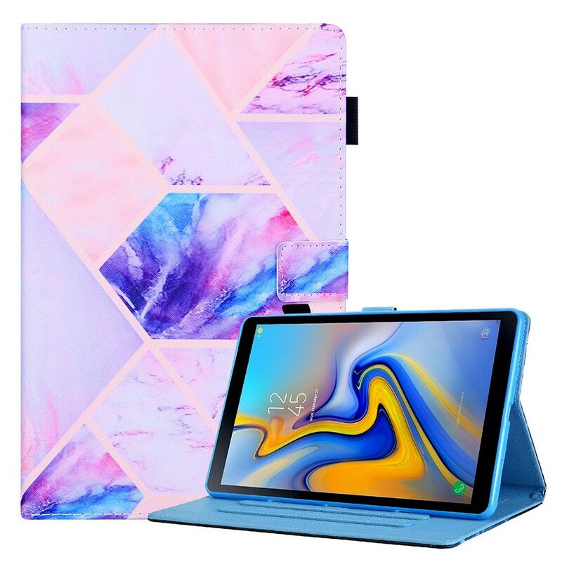 Folio Deksel Til Samsung Galaxy Tab A7 Lite Marmorgeometridesign