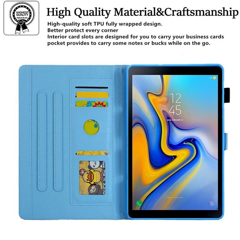 Folio Deksel Til Samsung Galaxy Tab A7 Lite Marmorgeometridesign