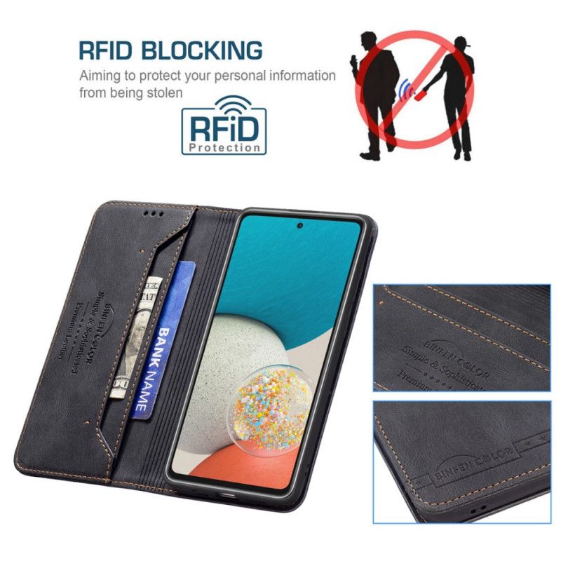 Beskyttelse Deksel Til Samsung Galaxy A53 5G Folio Deksel Rfid Couture Binfen Farge