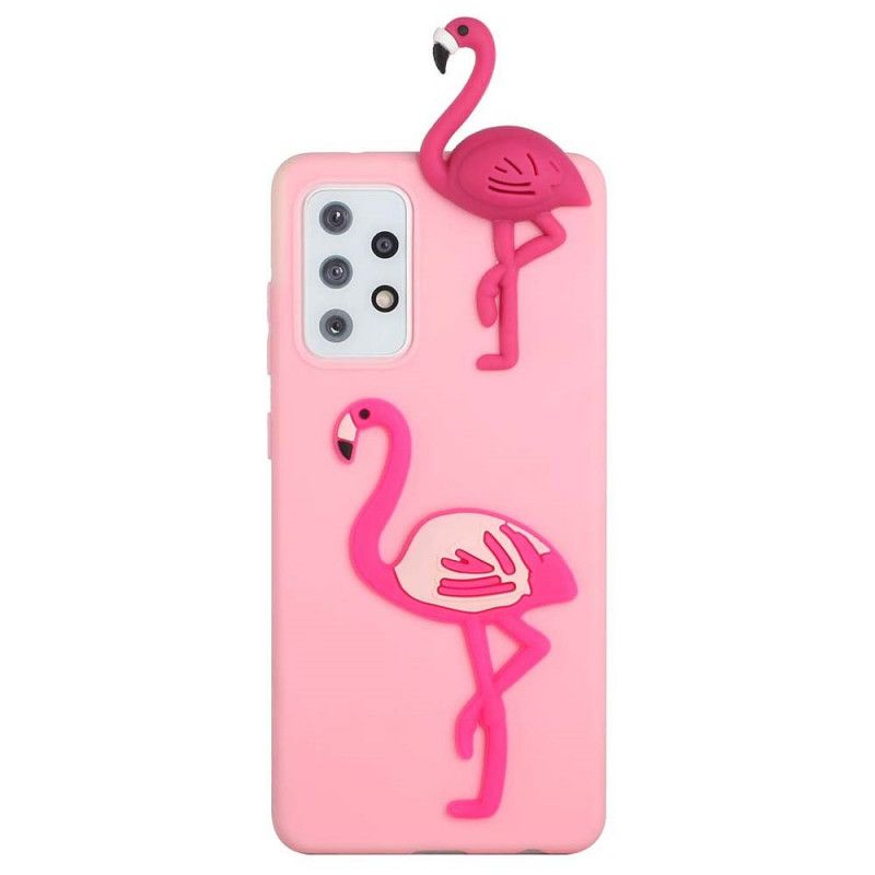 Deksel Til Samsung Galaxy A53 5G Flamingo 3d