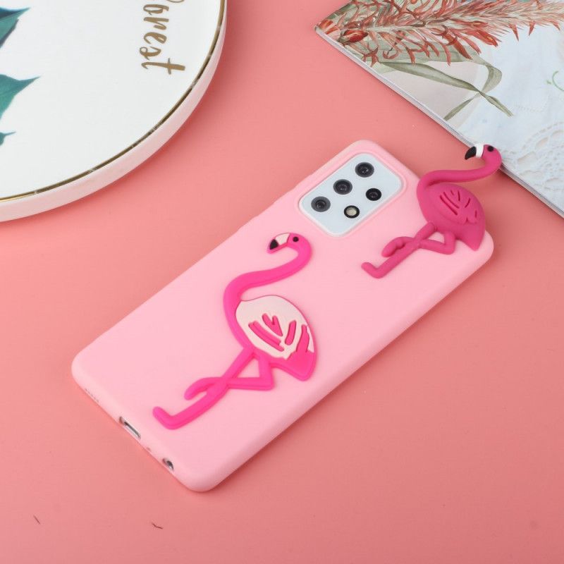 Deksel Til Samsung Galaxy A53 5G Flamingo 3d