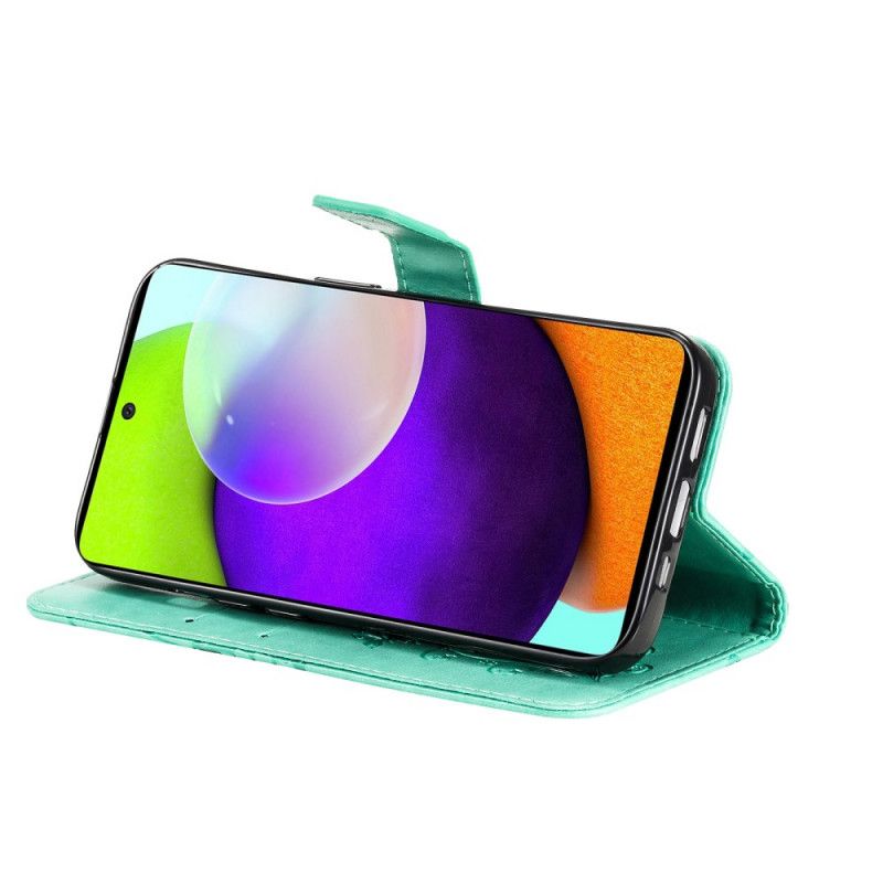 Folio Deksel Til Samsung Galaxy A53 5G Med Kjede Gigant Strappy Sommerfugler