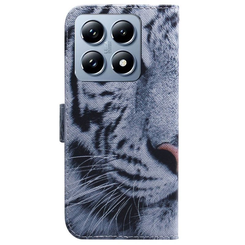 Folio Deksel Xiaomi 14t Pro Hvit Tiger