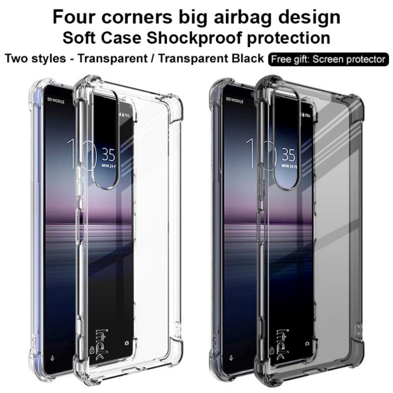 Deksel Til Sony Xperia 1 IV Transparent Med Imak-skjermfilm