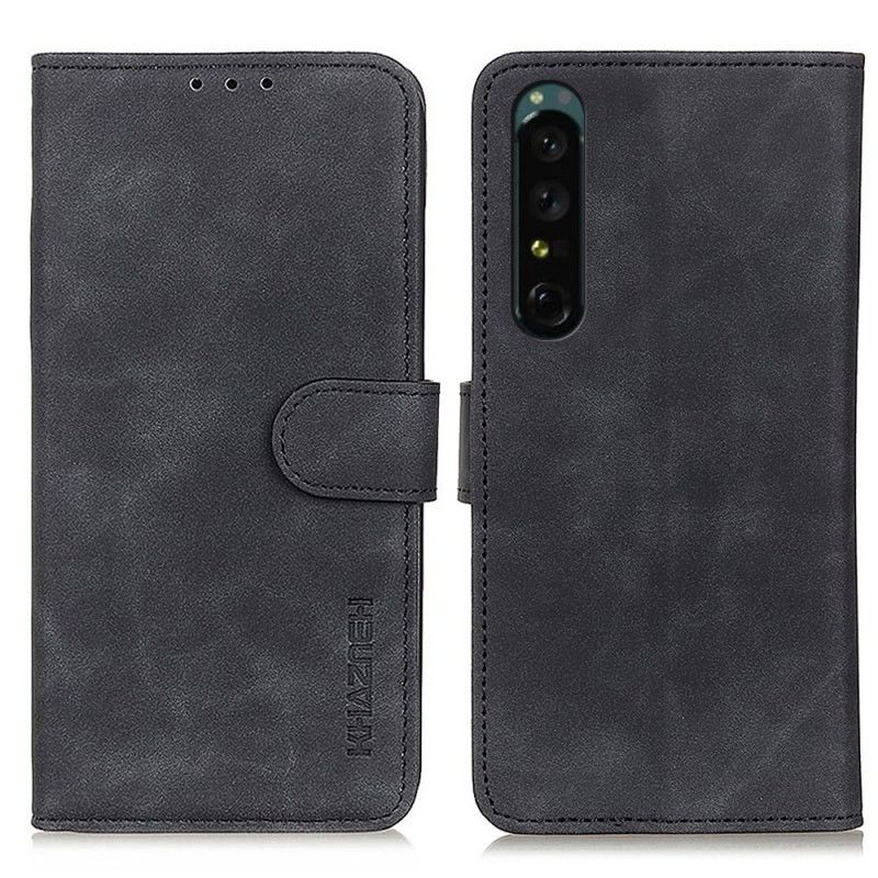 Folio Deksel Til Sony Xperia 1 IV Vintage Skinneffekt Khazneh